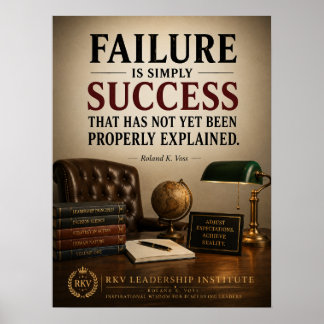 Mislukking Is Simpelweg Succes Grappige Leiderscha Poster