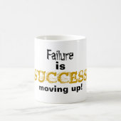 Mislukking is succes dat omhoog beweegt koffiemok (Center)