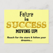 Mislukking is succes opschuiven Motivatie offerte Aankondigingskaart (Voorkant)