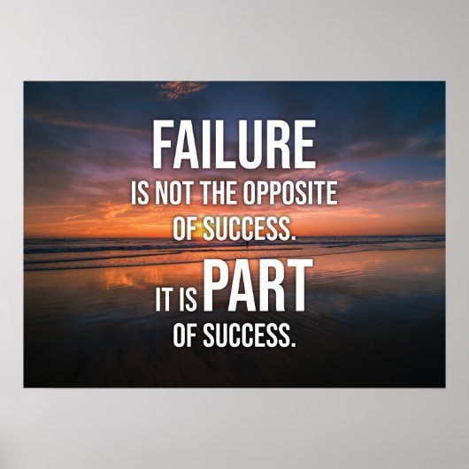 Mislukking maakt deel uit van succes poster (Voorkant)