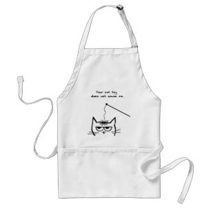 Mislukt kattenspeelgoed - Funny cat apron Standaard Schort
