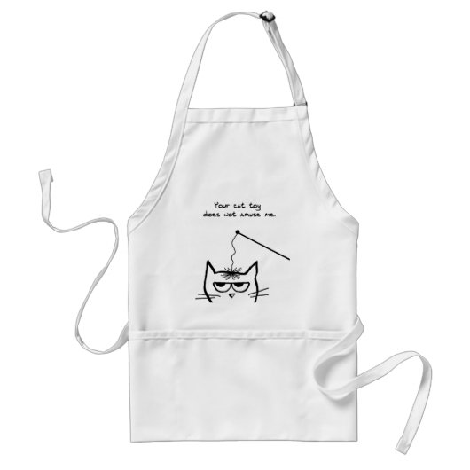 Mislukt kattenspeelgoed - Funny cat apron Standaard Schort (Voorkant)