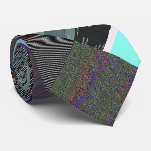 Mislukte laaddonker glitch art abstract raster stropdas (Opgerold)