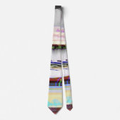 Mislukte laaddonker glitch art abstract raster stropdas (Voorkant)