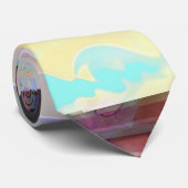 Mislukte laaddonker glitch art abstract raster stropdas (Opgerold)