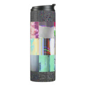 Mislukte laaddonker glitch kunst abstract raster thermosbeker (Gedraaid links)