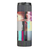Mislukte laaddonker glitch kunst abstract raster thermosbeker (Achterkant)