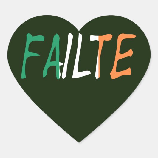 Mislukte overlapping op Ierse vlag stenct Hart Sticker (Voorkant)