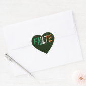 Mislukte overlapping op Ierse vlag stenct Hart Sticker (Envelop)