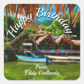 Mismaloya, Birthday 0331 Vierkante Sticker (Voorkant)