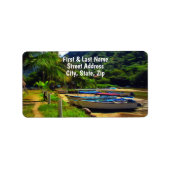 Mismaloya Boats on The River 0350 Address Etiket (Voorkant)
