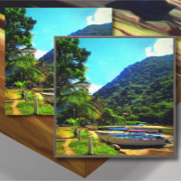 Mismaloya Boats op de rivier 0350 Art