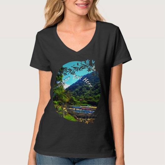 Mismaloya Boats op de rivier 0350 T-shirt (Voorkant)