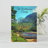 Mismaloya Boats op de rivier Hartelijk dank Bedankkaart (Staand voorkant)