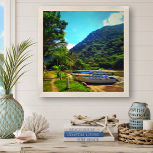 Mismaloya Boats op The River 0350 Art Print