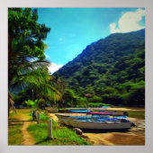 Mismaloya Boats op The River 0350 Art Print (Voorkant)