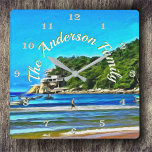 Mismaloya Familie Vist Boats 0346 Vierkante Klok<br><div class="desc">Schilderij "Mismaloya Vissen Boats 0346" Collectie Pas uw wandklok aan om een functioneel wanddecoratiestatement te creëer om perfect bij uw huisinrichting te passen of als een persoonlijk geschenk te geven. Ontwerp gemaakt op basis van mijn schilderij "Mismaloya Vissen Boats 0346", waarbij een scène met vissersboten in Mismaloya wordt vastgelegd, dat...</div>