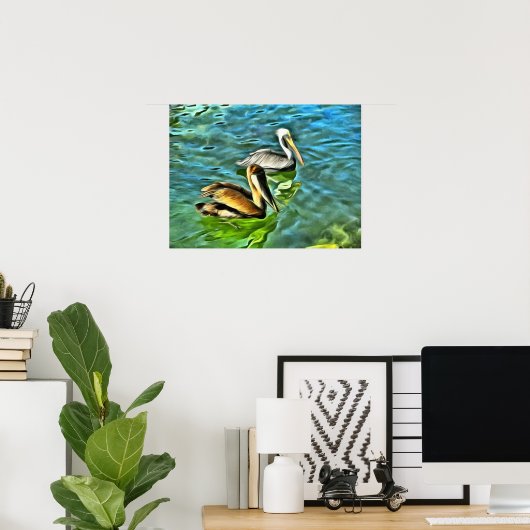 Mismaloya Pelicans 0329 Art Print (Thuiskantoor)