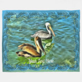 Mismaloya Pelicans 0329 Fleece Deken (Voorkant (Horizontaal))