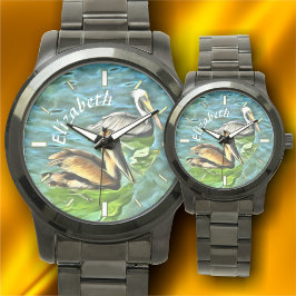 Mismaloya Pelicans 0329 Horloge