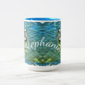 Mismaloya Pelicans 0329 Tweekleurige Koffiemok (Center)