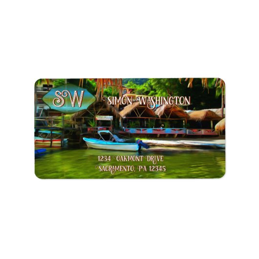 Mismaloya River 0331 Adres Etiket (Voorkant)