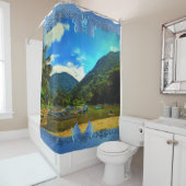 Mismaloya River Fishing Boats 0344 Douchegordijn (In situ)