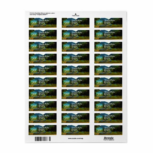 Mismaloya River Vissen Boats 0344 Adres Etiket (Full Sheet)