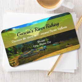 Mismaloya River Vissen Boats 0344 Adres Etiket