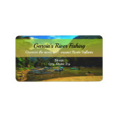 Mismaloya River Vissen Boats 0344 Adres Etiket (Voorkant)