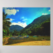 Mismaloya River Vist Boats 0344 Art Print (Voorkant)