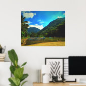 Mismaloya River Vist Boats 0344 Art Print (Thuiskantoor)