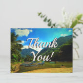 Mismaloya River Vist Boats Dank u wel 0344 Bedankkaart (Staand voorkant)