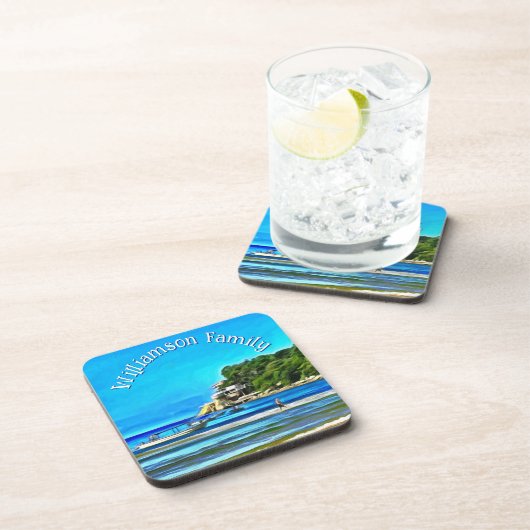 Mismaloya Vissen Boats 0346 Bier Onderzetter (Rechterzijde)