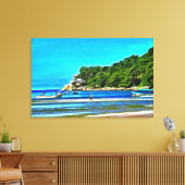 Mismaloya Vissen Boats 0346 Canvas Afdruk (Insitu (Woonkamer))