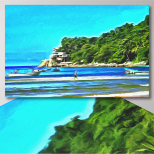 Mismaloya Vissen Boats 0346 Canvas Afdruk