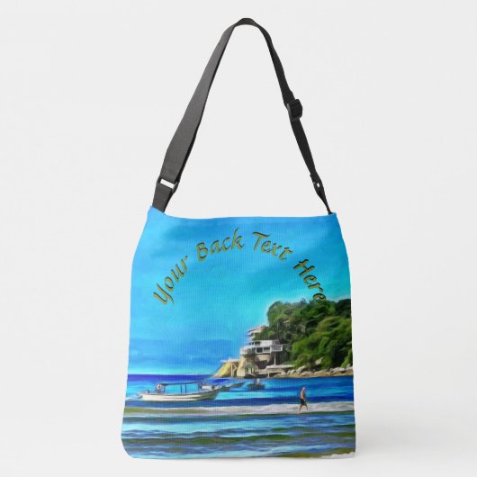 Mismaloya Vissen Boats 0346 Crossbody Tas (Achterkant)