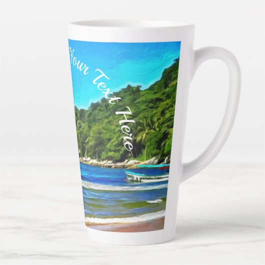 Mismaloya Vissen Boats 0346 Latte Mok (Rechts)