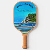 Mismaloya Vissen Boats 0346 Pickleball Paddle (Achterkant)