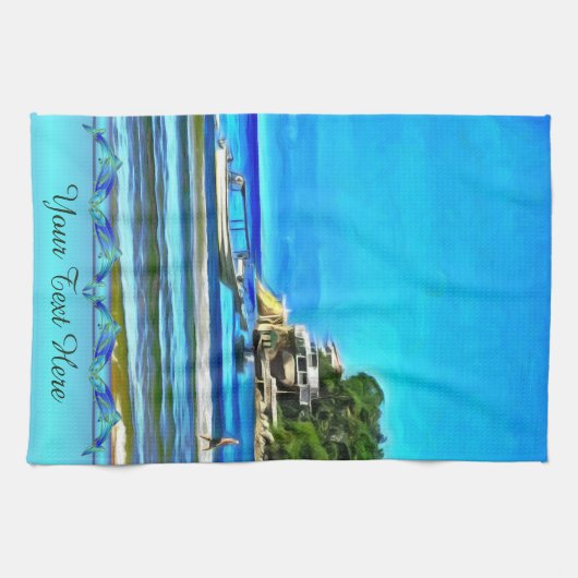 Mismaloya Vissen Boats 0346 Theedoek (Horizontaal)