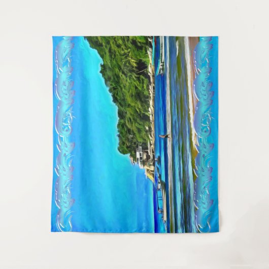 Mismaloya Vissen Boats 0346 Wandkleed (Voorkant)