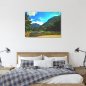 Mismaloya, Vissende Boats 0344 art. Canvas Afdruk (Insitu (Slaapkamer))