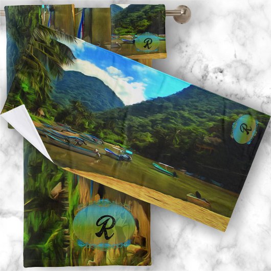 Mismaloya, Vissende Boats 0344 Bad Handdoek