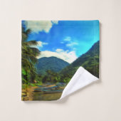 Mismaloya, Vissende Boats 0344 Bad Handdoek (Wasdoekje)