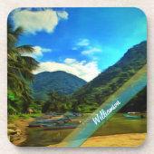 Mismaloya, Vissende Boats 0344 Bier Onderzetter (Voorkant)