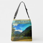 Mismaloya, Vissende Boats 0344 Crossbody Tas (Achterkant)