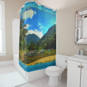 Mismaloya, Vissende Boats 0344 Douchegordijn (In situ)