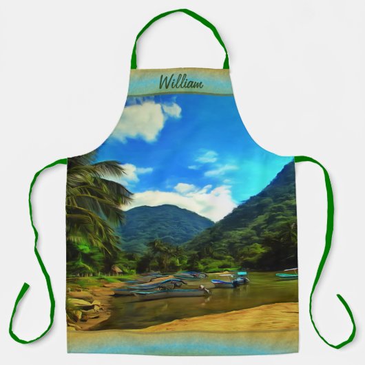 Mismaloya, Vissende Boats 0344 Schort (Voorkant)