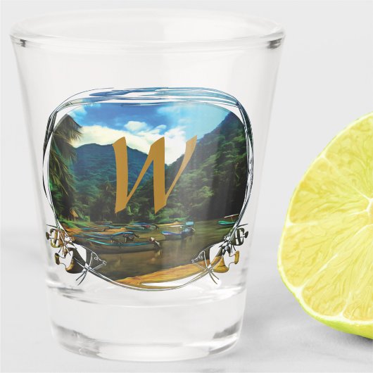 Mismaloya, Vissende Boats 0344 Shot Glas