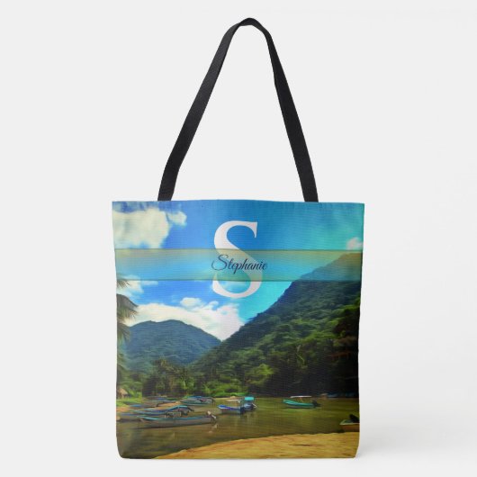 Mismaloya, Vissende Boats 0344 Tote Bag (Voorkant)